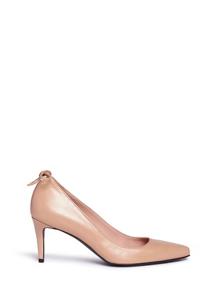 Main View - Click To Enlarge - STUART WEITZMAN - 'Peekamid' bow leather pumps
