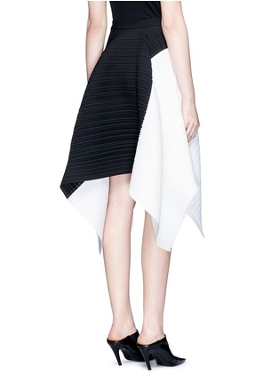 Back View - Click To Enlarge - PROENZA SCHOULER - Asymmetric hem pleated crepe skirt