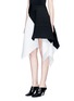 Front View - Click To Enlarge - PROENZA SCHOULER - Asymmetric hem pleated crepe skirt