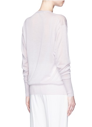 Back View - Click To Enlarge - CALVIN KLEIN 205W39NYC - 'Easo' sheer cashmere sweater