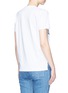 Back View - Click To Enlarge - STELLA MCCARTNEY - Flocked velvet ice cream asymmetric T-shirt