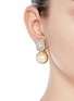 Figure View - Click To Enlarge - MIRIAM HASKELL - Large crystal Baroque pearl clip earrings