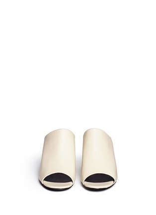 Front View - Click To Enlarge - 3.1 PHILLIP LIM - 'Cube' block heel leather mules