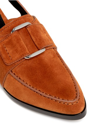 Detail View - Click To Enlarge - 3.1 PHILLIP LIM - 'Quinn' buckle suede slingback loafer pumps
