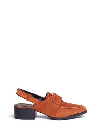 Main View - Click To Enlarge - 3.1 PHILLIP LIM - 'Quinn' buckle suede slingback loafer pumps