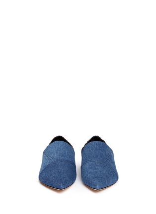 Front View - Click To Enlarge - 3.1 PHILLIP LIM - 'Babouche' denim leather flats