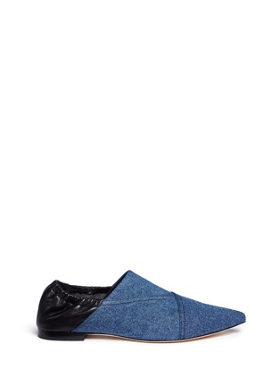 Main View - Click To Enlarge - 3.1 PHILLIP LIM - 'Babouche' denim leather flats