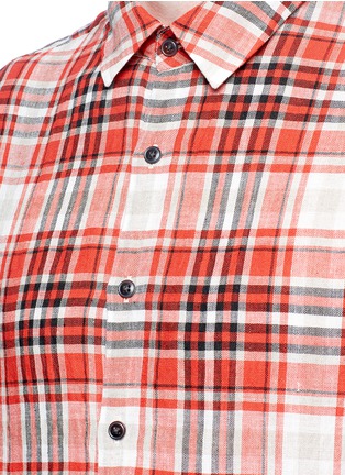 Detail View - Click To Enlarge - TOMORROWLAND - Check plaid linen shirt