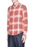 Front View - Click To Enlarge - TOMORROWLAND - Check plaid linen shirt
