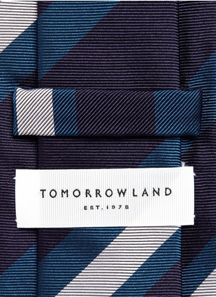 Detail View - Click To Enlarge - TOMORROWLAND - Stripe jacquard silk faille tie