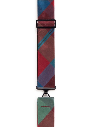 Detail View - Click To Enlarge - TOMORROWLAND - Tartan plaid silk bow tie