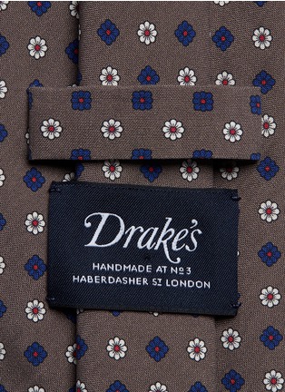 Detail View - Click To Enlarge - DRAKE'S - Mini floral print silk tie