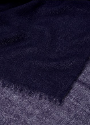 Detail View - Click To Enlarge - DRAKE'S - Fringed wool-cashmere scarf