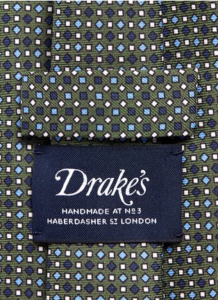 Detail View - Click To Enlarge - DRAKE'S - Diamond square print silk tie