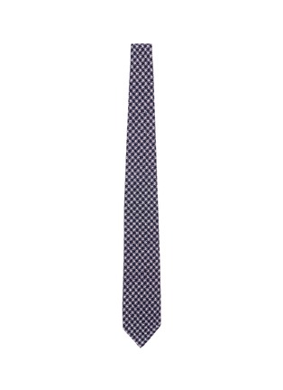 Main View - Click To Enlarge - DRAKE'S - Houndstooth cotton-linen tie