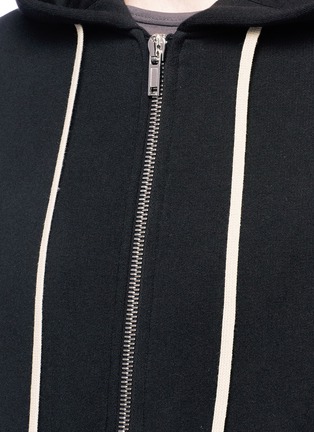 Detail View - Click To Enlarge - RICK OWENS DRKSHDW - Photograph patch stonewash zip hoodie