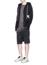 Figure View - Click To Enlarge - RICK OWENS DRKSHDW - Photograph patch stonewash zip hoodie