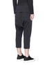 Back View - Click To Enlarge - RICK OWENS DRKSHDW - Drop crotch faille cropped jogging pants