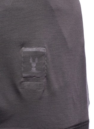 Detail View - Click To Enlarge - RICK OWENS DRKSHDW - Curved seam sheer T-shirt