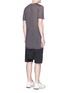 Back View - Click To Enlarge - RICK OWENS DRKSHDW - Curved seam sheer T-shirt