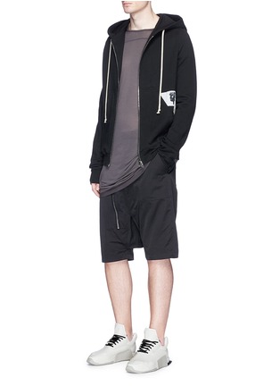 Figure View - Click To Enlarge - RICK OWENS DRKSHDW - Curved seam sheer T-shirt