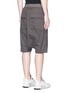 Back View - Click To Enlarge - RICK OWENS DRKSHDW - 'Memphis Pod' front flap cotton shorts