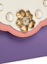 Detail View - Click To Enlarge - GUCCI - 'Peony' floral faux pearl stud leather chain bag