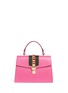 Main View - Click To Enlarge - GUCCI - 'Sylvie' chain grosgrain web leather bag