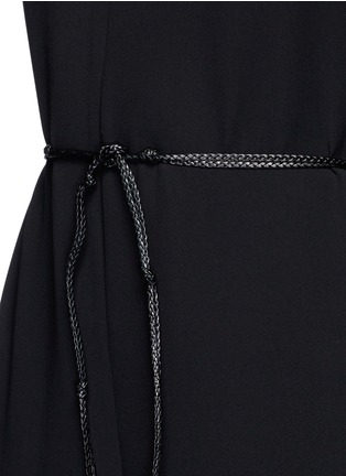 Detail View - Click To Enlarge - THE ROW - 'Shubin' frayed trim drawstring silk jumpsuit