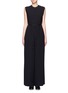 Main View - Click To Enlarge - THE ROW - 'Shubin' frayed trim drawstring silk jumpsuit