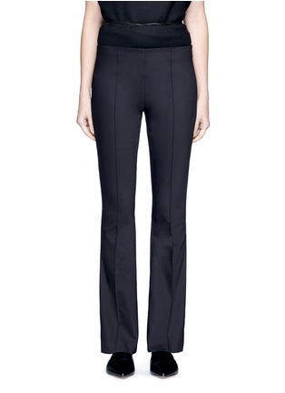 Main View - Click To Enlarge - THE ROW - 'Becaro' seamed techno fabric flared pants