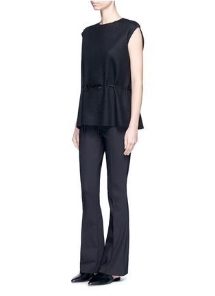 Figure View - Click To Enlarge - THE ROW - 'Becaro' seamed techno fabric flared pants