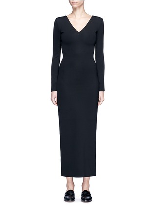Main View - Click To Enlarge - THE ROW - 'Thelma' scuba jersey V-neck dress