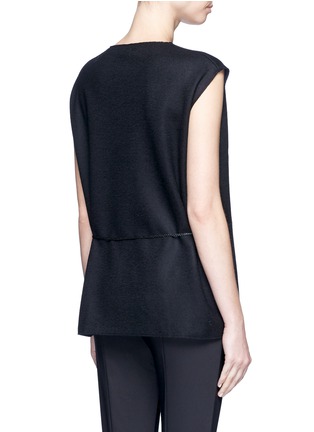 Back View - Click To Enlarge - THE ROW - 'Lilly' drawstring waist virgin wool blend sleeveless top