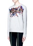 Front View - Click To Enlarge - EMILIO PUCCI - Mountain embroidered organza insert sweatshirt