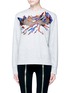 Main View - Click To Enlarge - EMILIO PUCCI - Mountain embroidered organza insert sweatshirt