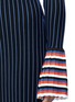 Detail View - Click To Enlarge - EMILIO PUCCI - Zip front pleated cuff stripe knit dress