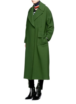 Figure View - Click To Enlarge - EMILIO PUCCI - Oversized collar virgin wool long coat