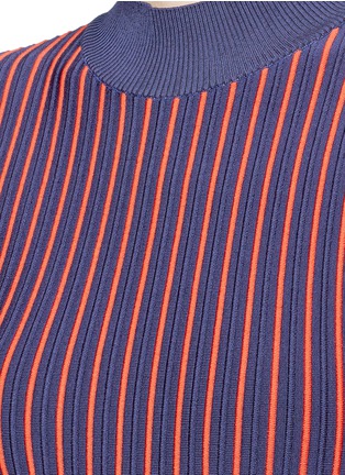 Detail View - Click To Enlarge - EMILIO PUCCI - Pleated cuff stripe sweater