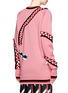 Back View - Click To Enlarge - EMILIO PUCCI - Folded ribbon trim oversized Merino wool sweater