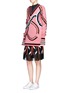 Figure View - Click To Enlarge - EMILIO PUCCI - Folded ribbon trim oversized Merino wool sweater