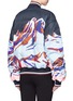 Back View - Click To Enlarge - EMILIO PUCCI - Montagne' print reversible bomber down jacket