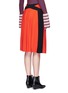 Back View - Click To Enlarge - EMILIO PUCCI - Colourblock silk blend pleated skirt