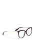 Figure View - Click To Enlarge - - - Metal temple tortoishell acetate optical glasses