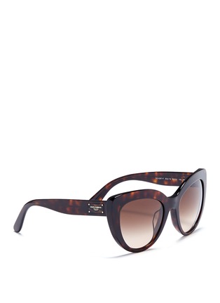 Figure View - Click To Enlarge - - - Logo temple acetate cat eye sunglasses