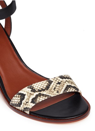Detail View - Click To Enlarge - COLE HAAN - 'Cambon' snakeskin embossed leather sandals