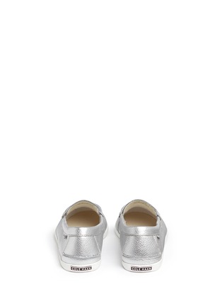 Back View - Click To Enlarge - COLE HAAN - 'Pinch Weekender' metallic leather penny loafers