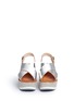 Front View - Click To Enlarge - FABIO RUSCONI - 'Deni' mirror leather suede wedge sandals