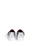 Back View - Click To Enlarge - FABIO RUSCONI - Contrast band metallic leather skate slip-ons