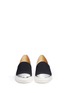 Front View - Click To Enlarge - FABIO RUSCONI - Contrast band metallic leather skate slip-ons